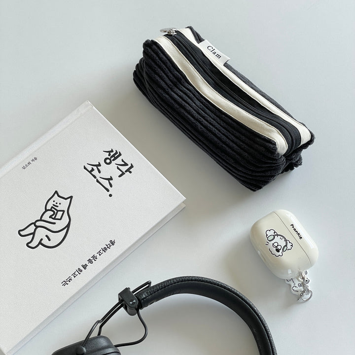 Clam ペンケース ラウンドタイプ - 韓国雑貨・韓国文房具通販のオンラインストア『But Butter』