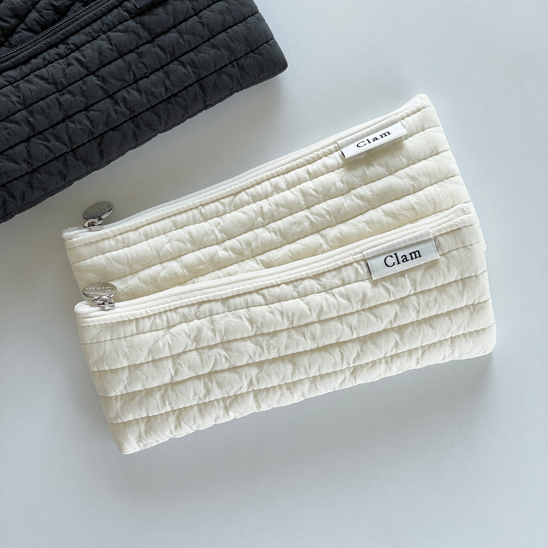 Clam ペンケース フラットタイプ ソフトクリーム ソフトブラック - 韓国雑貨・韓国文房具通販のオンラインストア『But Butter』
