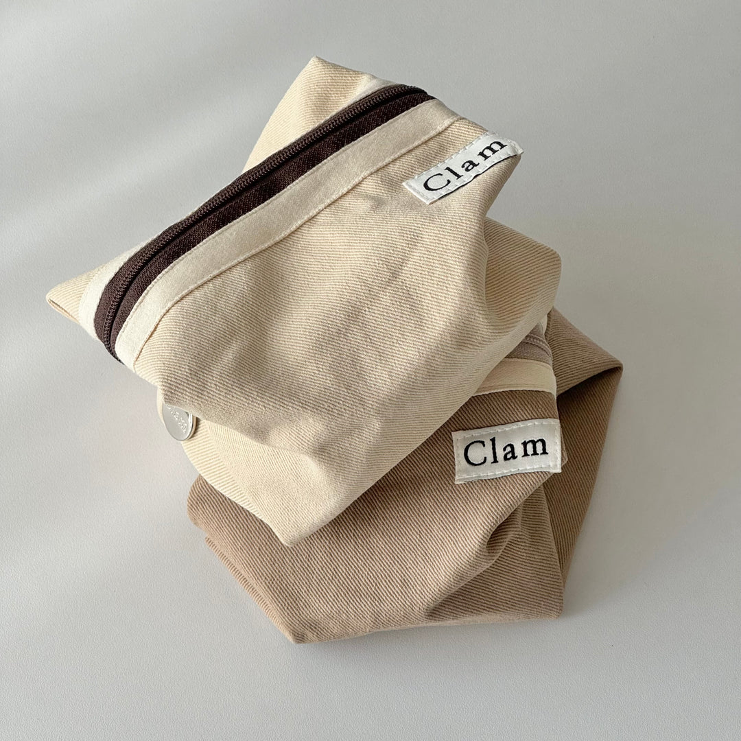 Clam ポーチ ラウンドタイプ - 韓国雑貨・韓国文房具通販のオンラインストア『But Butter』