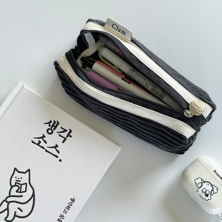 Clam ペンケース ラウンドタイプ - 韓国雑貨・韓国文房具通販のオンラインストア『But Butter』