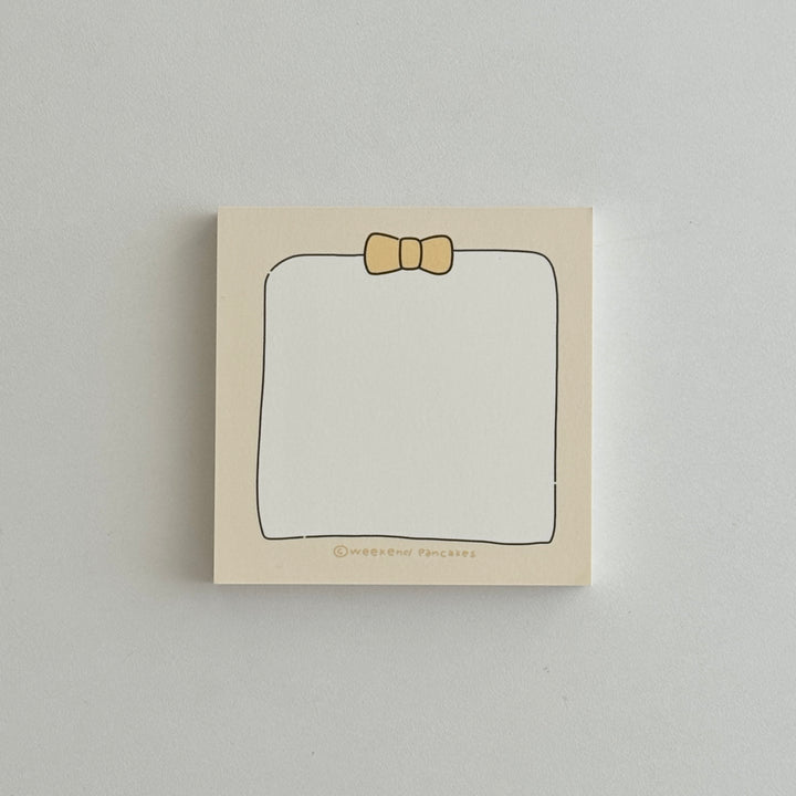 Weekend Pancakes シンプルリボンメモパッド