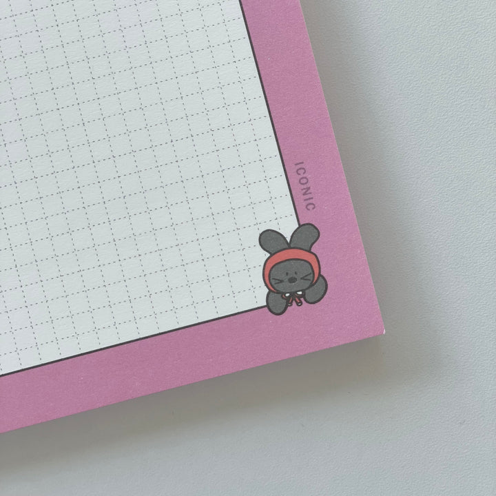 ICONIC ノートパッド B5 Bunny 縦型