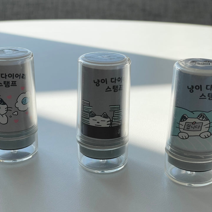 ICONIC スタンプ ネコダイアリー 5個セット - 韓国雑貨・韓国文房具通販のオンラインストア『But Butter』