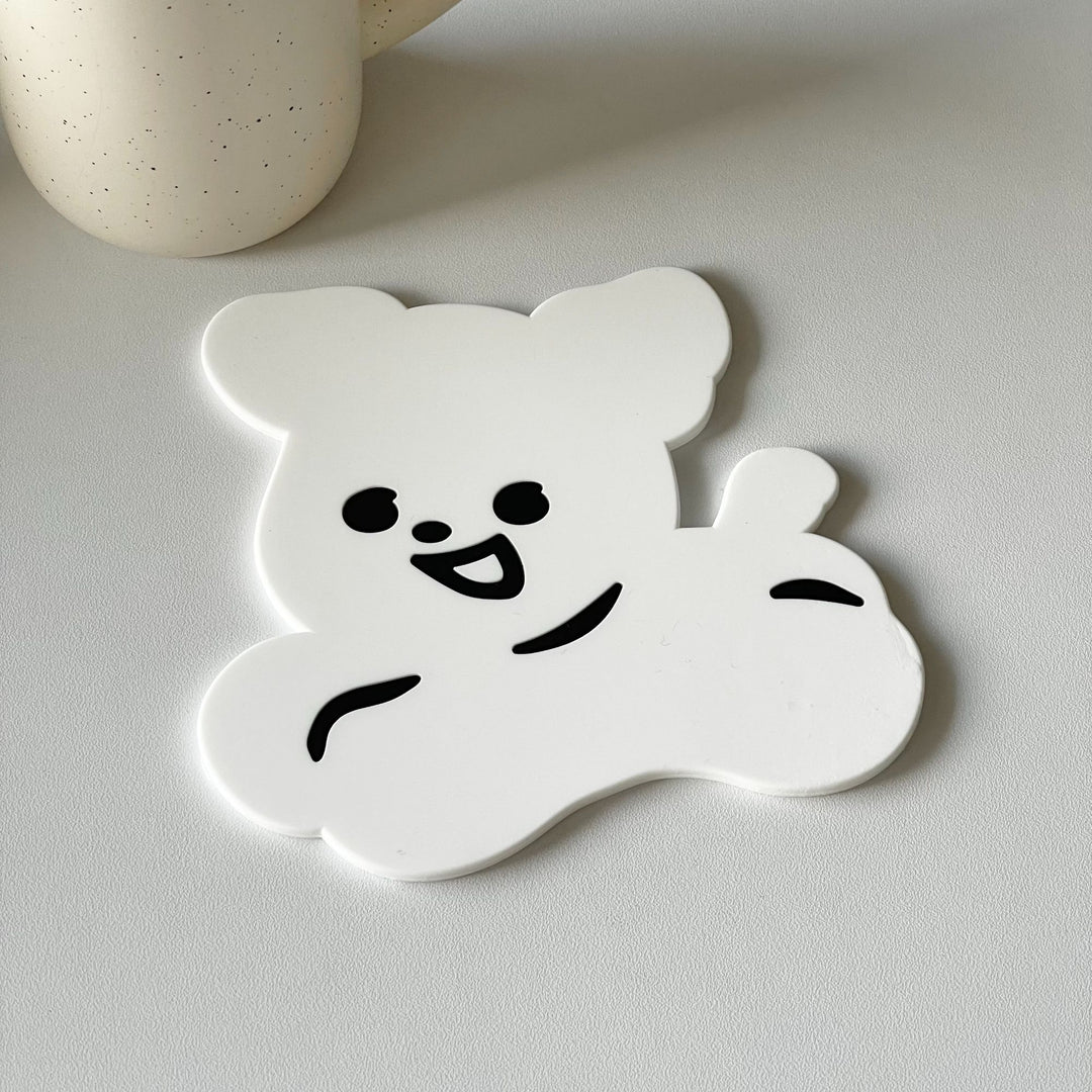 かわいいクマとイヌの韓国シリコンコースター pureureumdesign - 韓国雑貨・韓国文房具通販のオンラインストア『But Butter』