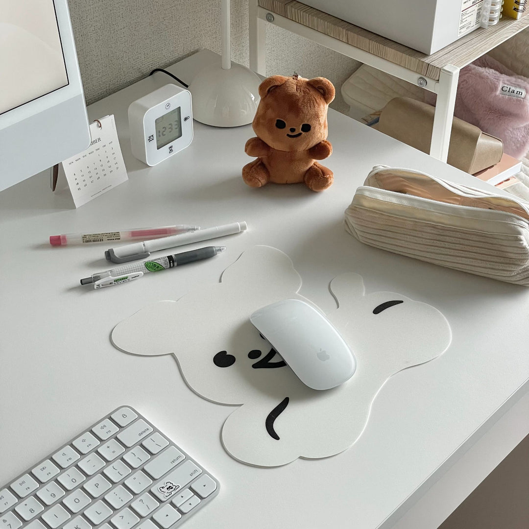 韓国のマウスパッド 白い犬と茶色のくま pureureumdesign
