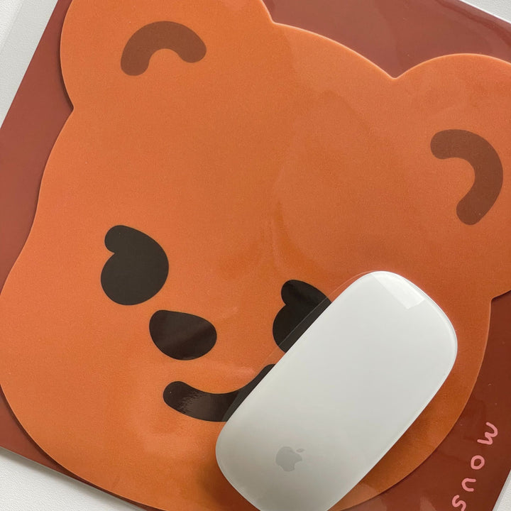 韓国のマウスパッド 白い犬と茶色のくま pureureumdesign