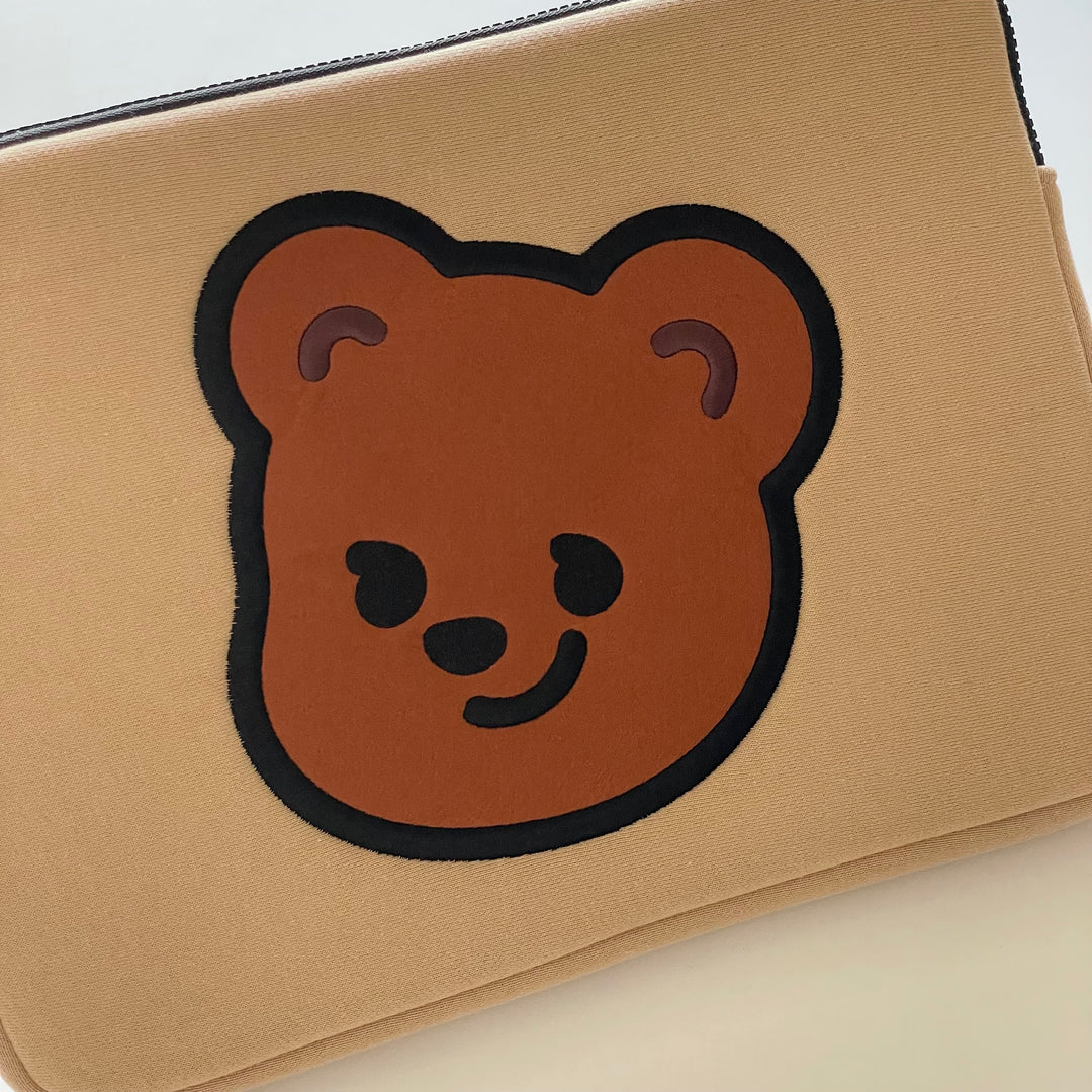 くまのかわいい韓国PCケース横型 13インチ MacBook収納可 pureureumdesign