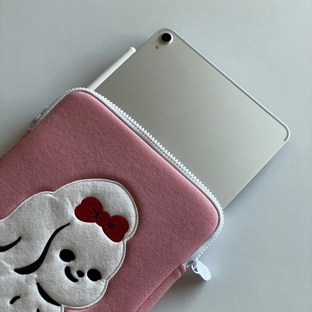 ピンクのかわいい韓国iPad・タブレットケース リボン 11インチ pureureumdesign 