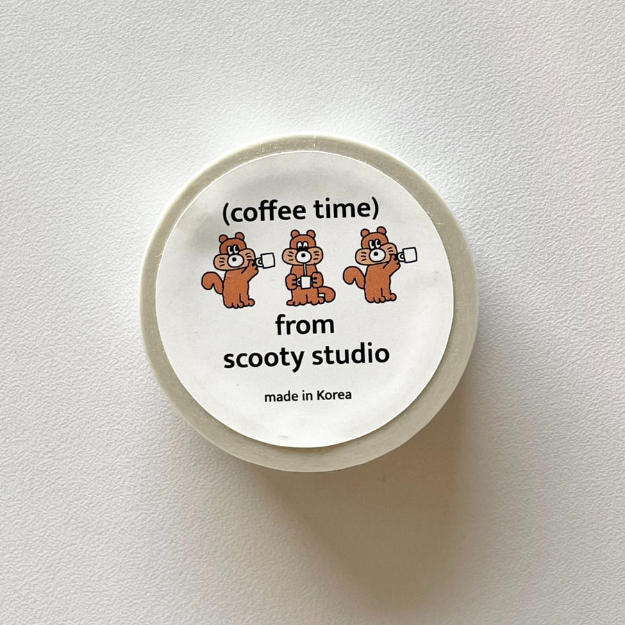 scooty studio マスキングテープ coffee time - 韓国雑貨・韓国文房具通販のオンラインストア『But Butter』