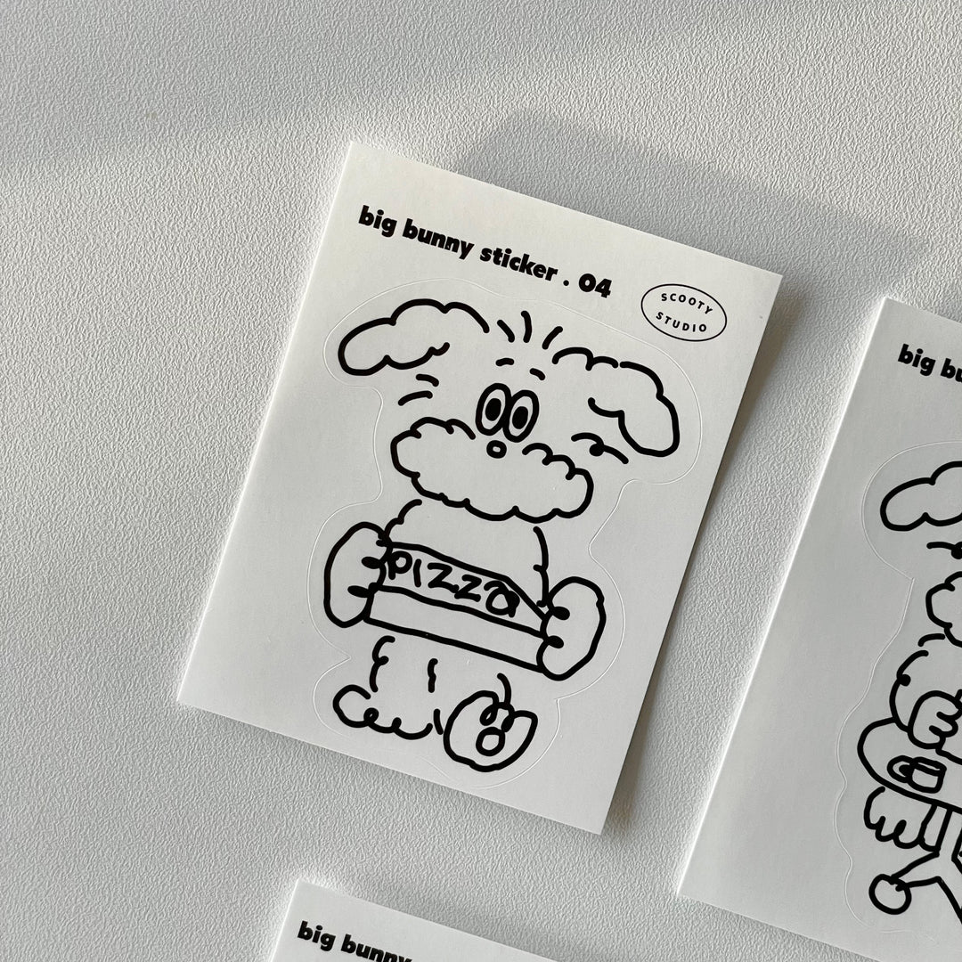 scooty studio big bunny sticker - 韓国雑貨・韓国文房具通販のオンラインストア『But Butter』