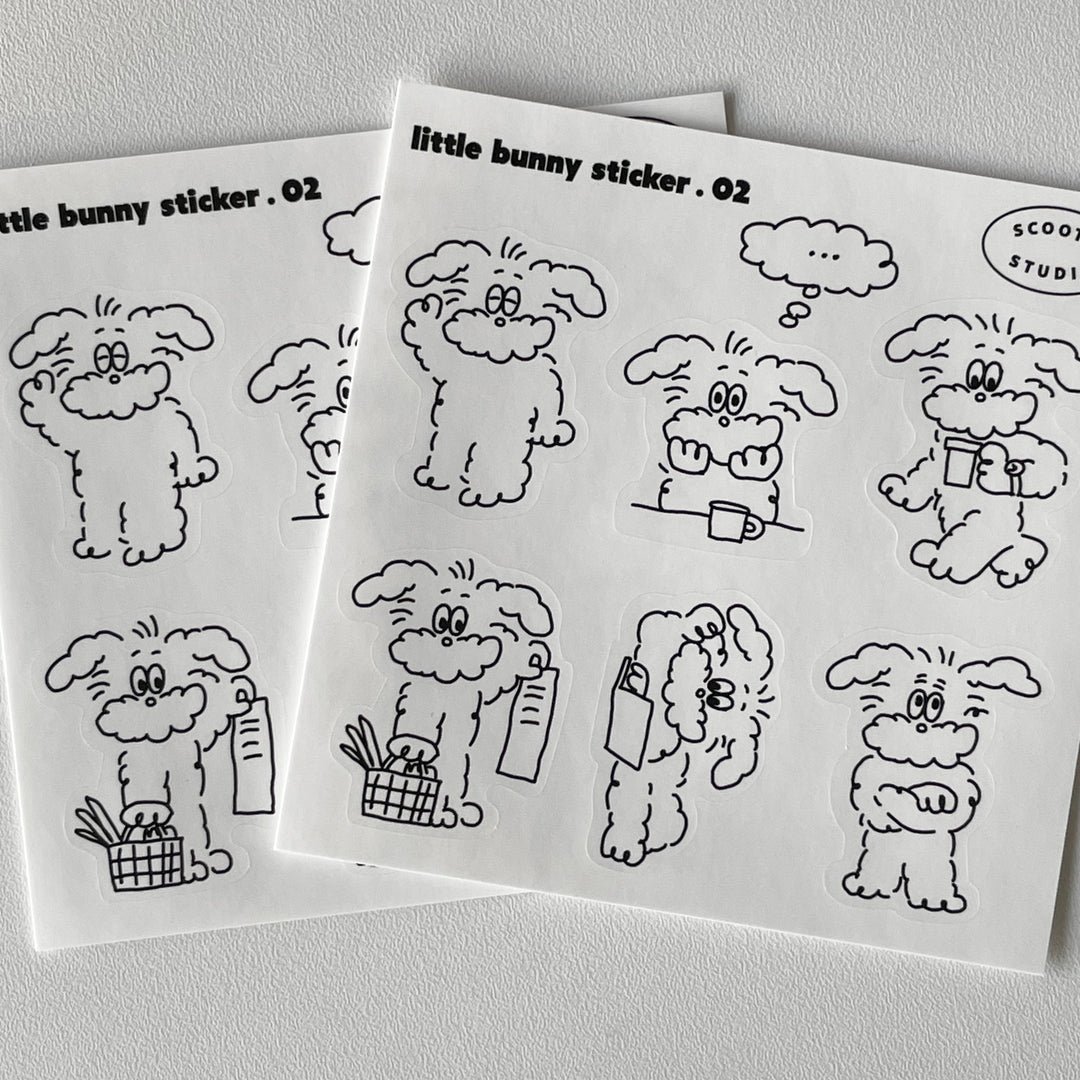 scooty studio little bunny sticker 02