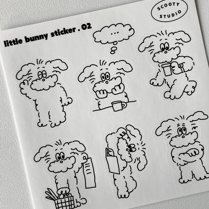 scooty studio little bunny sticker 02