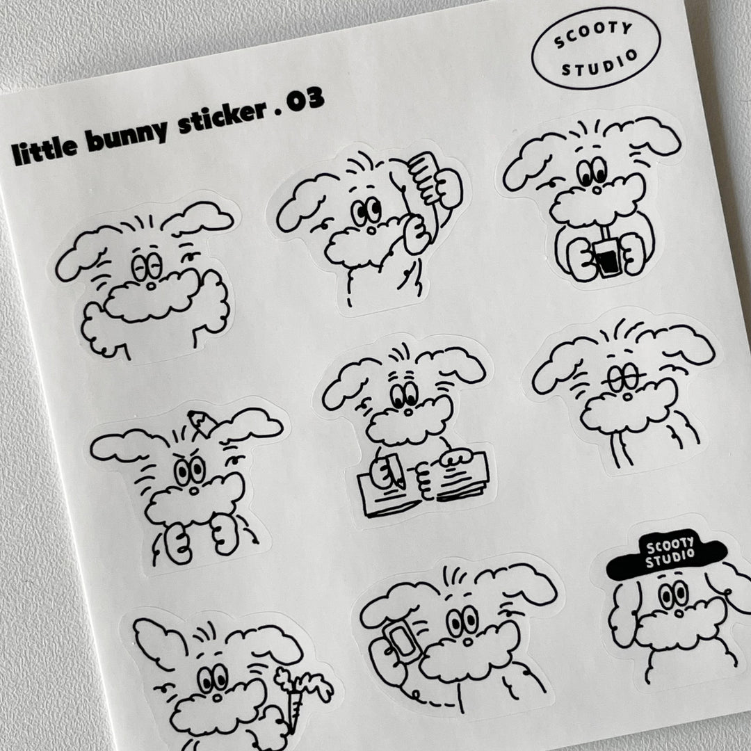 scooty studio little bunny sticker 03