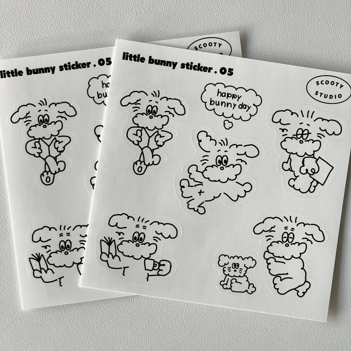 scooty studio little bunny sticker 05
