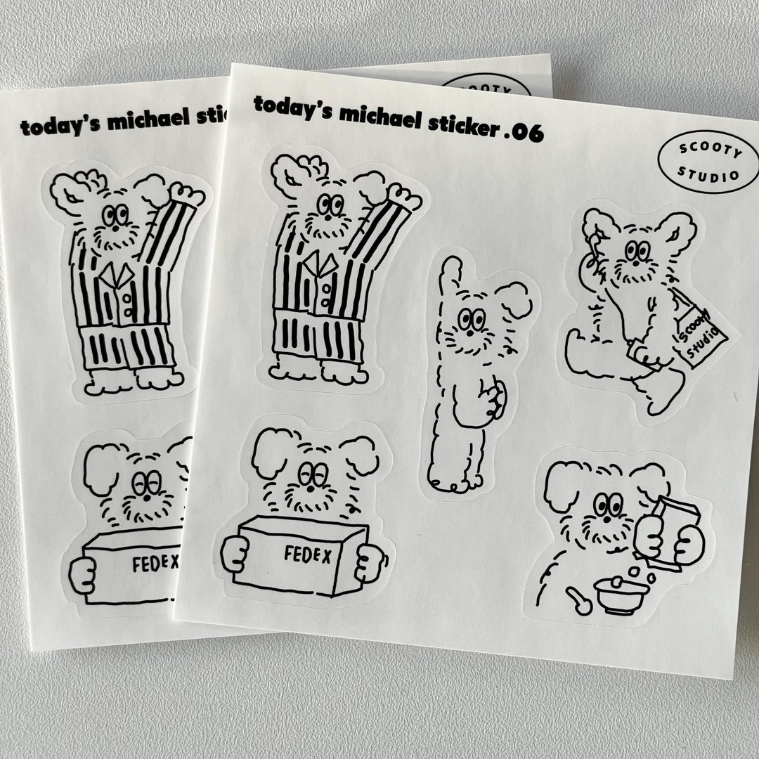 scooty studio today's michael sticker - 韓国雑貨・韓国文房具通販のオンラインストア『But Butter』