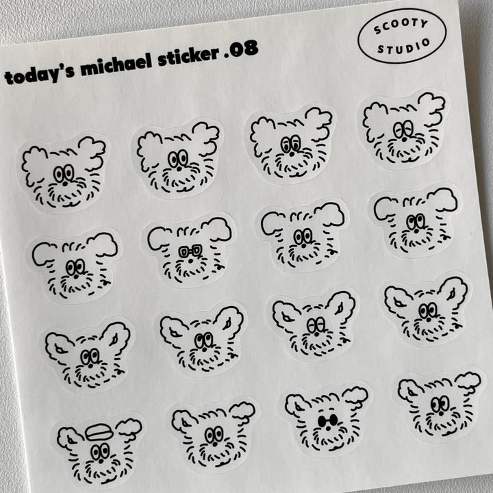 scooty studio today's michael sticker - 韓国雑貨・韓国文房具通販のオンラインストア『But Butter』