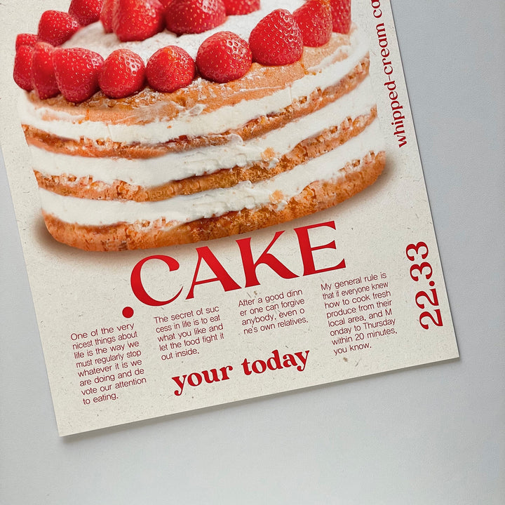 your today ポスター Strawberry Cake - 韓国雑貨・韓国文房具通販のオンラインストア『But Butter』